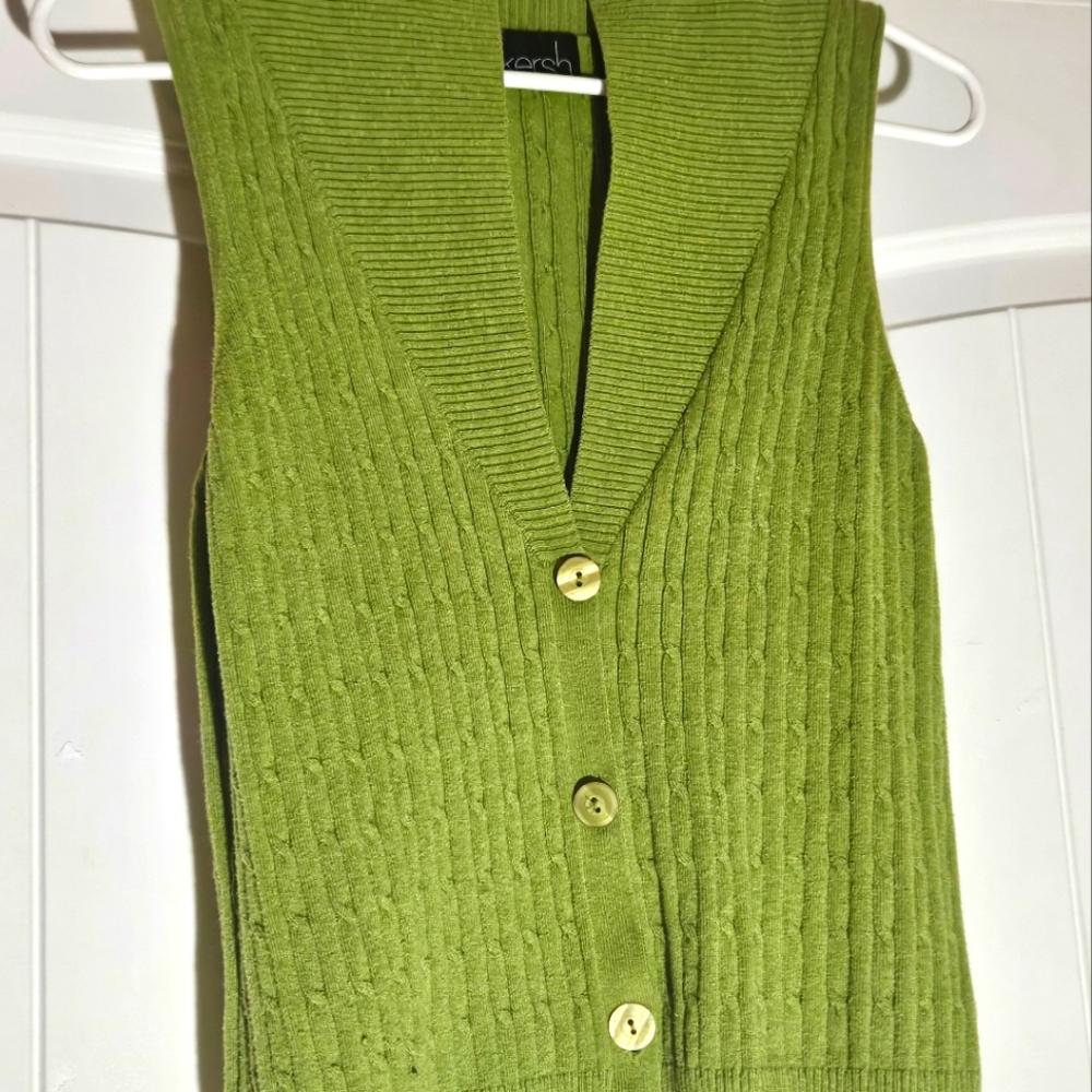 Knit Sweater Vest by Kersh Sz S/P